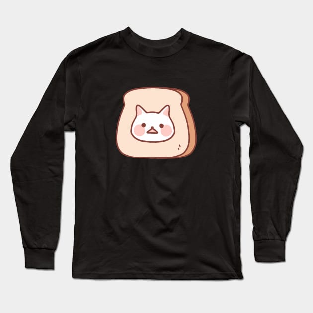 Kawaii Cat toast Long Sleeve T-Shirt by grafitytees